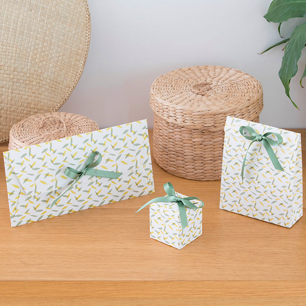 ensemble collection vert feuillage emballages cadeaux made in France réutilisable écoreponsable