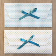 enveloppe cadeau réversible écoresponsable fabriquée en France réutilisable bleu MAUD Les Belles Musettes